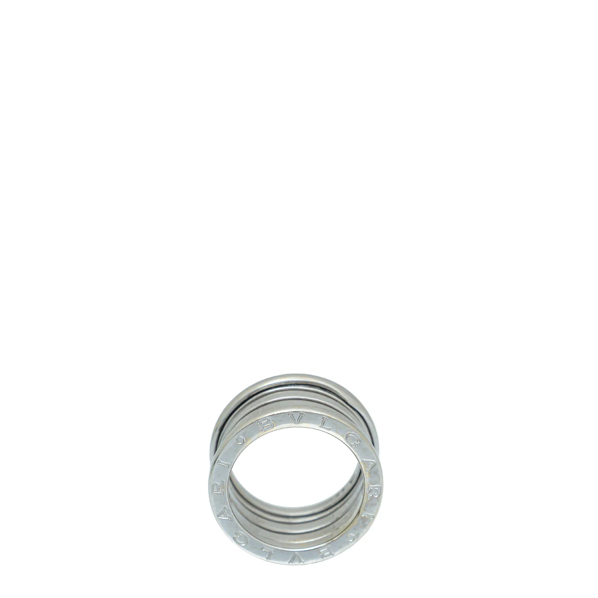 Bvlgari 18K White Gold B Zero1 Three Band Ring 52