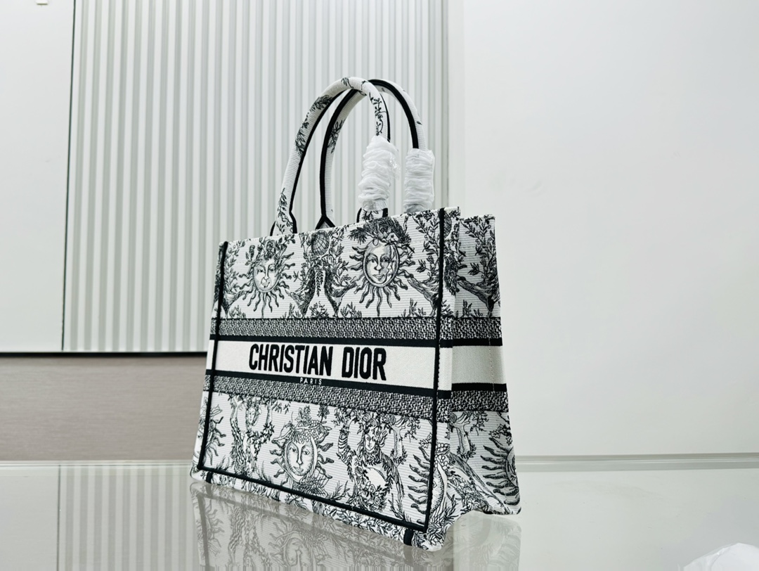 Dior Book Tote Embroider Medium Shoulder Bag Handbag