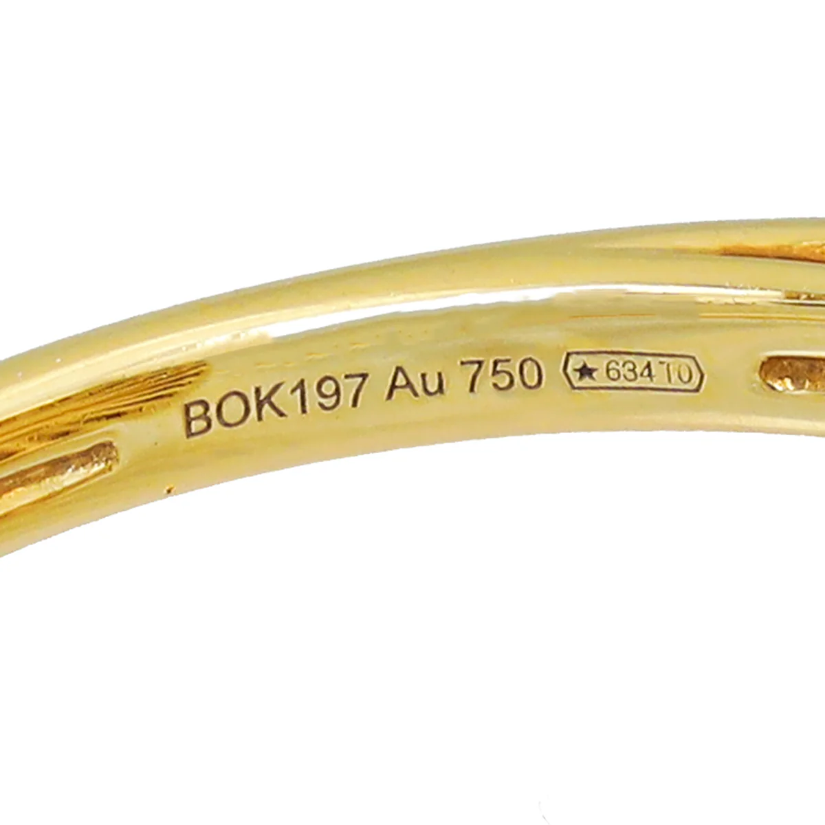 Cartier 18K Yellow Gold Diamond MOP Amulette De Cartier Ring 55