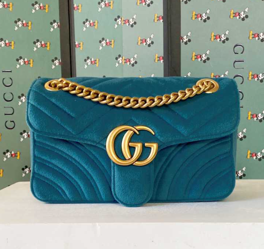 Gucci GG Marmont Velvet Mini Shoulder Bag (Replica)