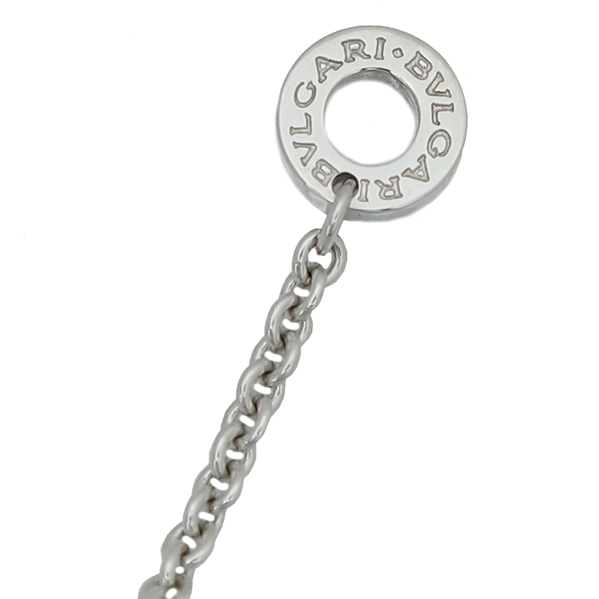 Bvlgari 18K White Gold Diamond B. Zero Lavalier Necklace