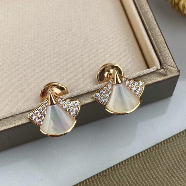 Bvlgari DREAM EARRINGS Dupe, White Skirt Earrings