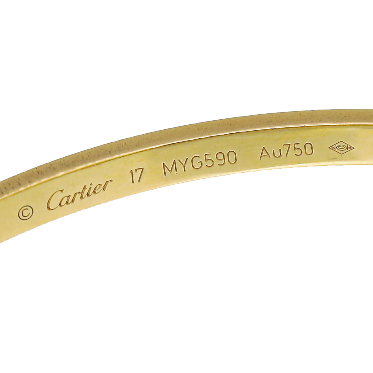 Cartier 18K Yellow Gold Small Model Love Bracelet 17
