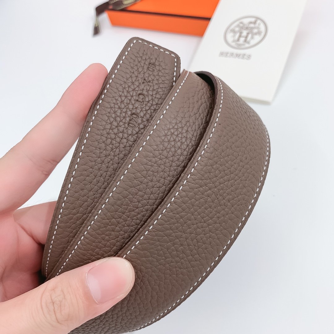 Hermes H Belt Buckle & Reversible Brown For Women, Women Belt 380MM