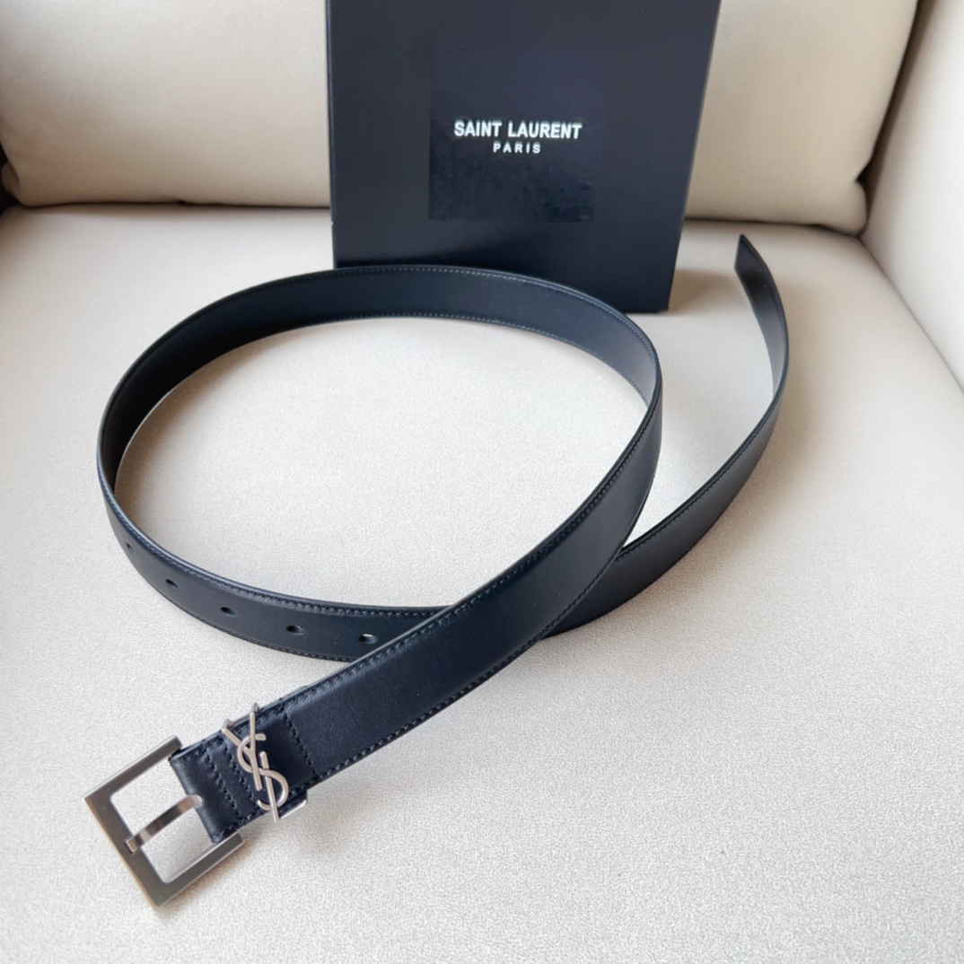 YSL Saint Laurent Leather Belts 1:1 Mirror Version