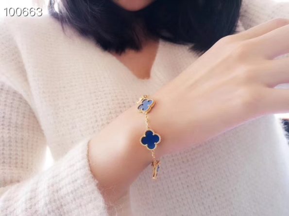 Van Cleef Clover Bracelet Dupe, Blue Clover Bracelet