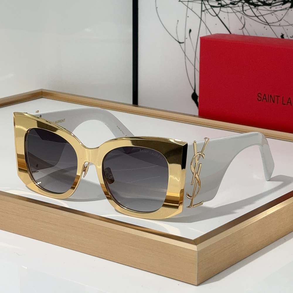 Saint Laurent YSL Logo Embellished Sunglasses Top Quality（Replica）