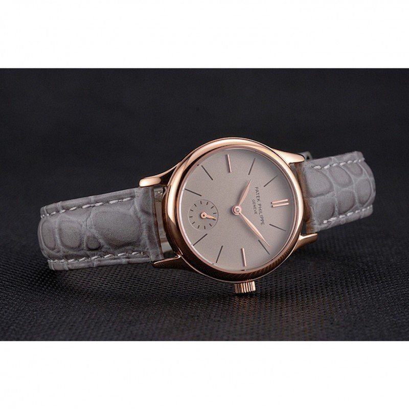 Calatrava Dial Silver 28 mm, Rose Gold Plated