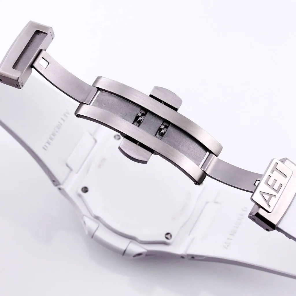 Nautilus 5711/1A-018  40 mm, Rubber Strap White Dial