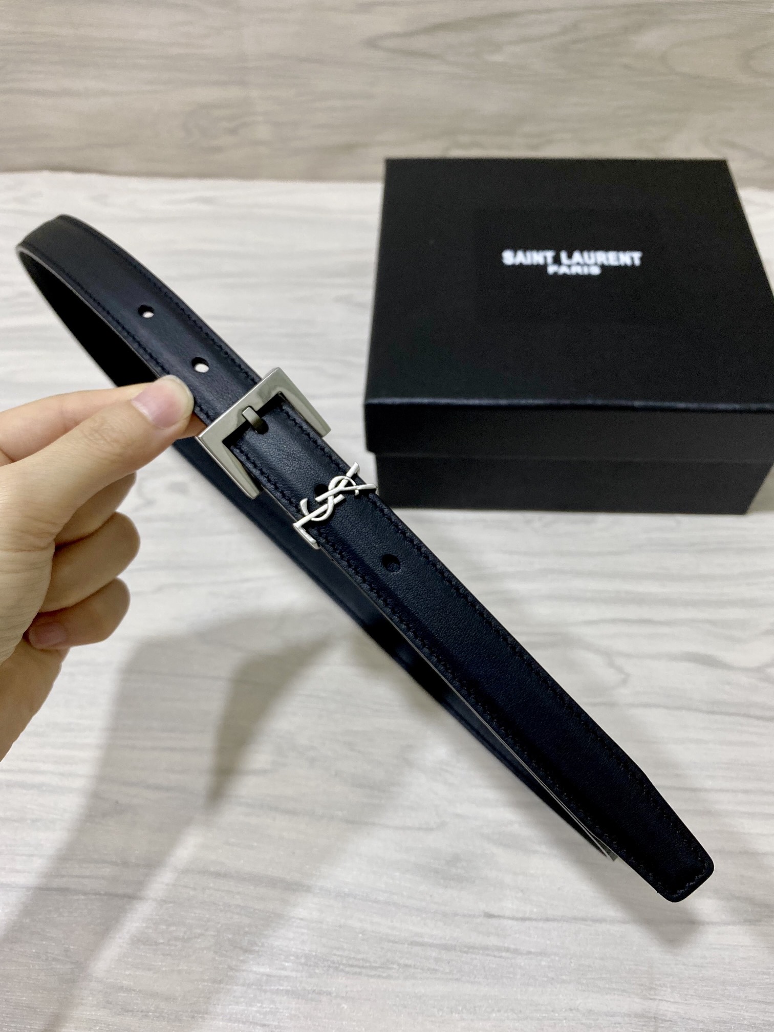 YSL Saint Laurent Leather Belts 1:1 Mirror Version