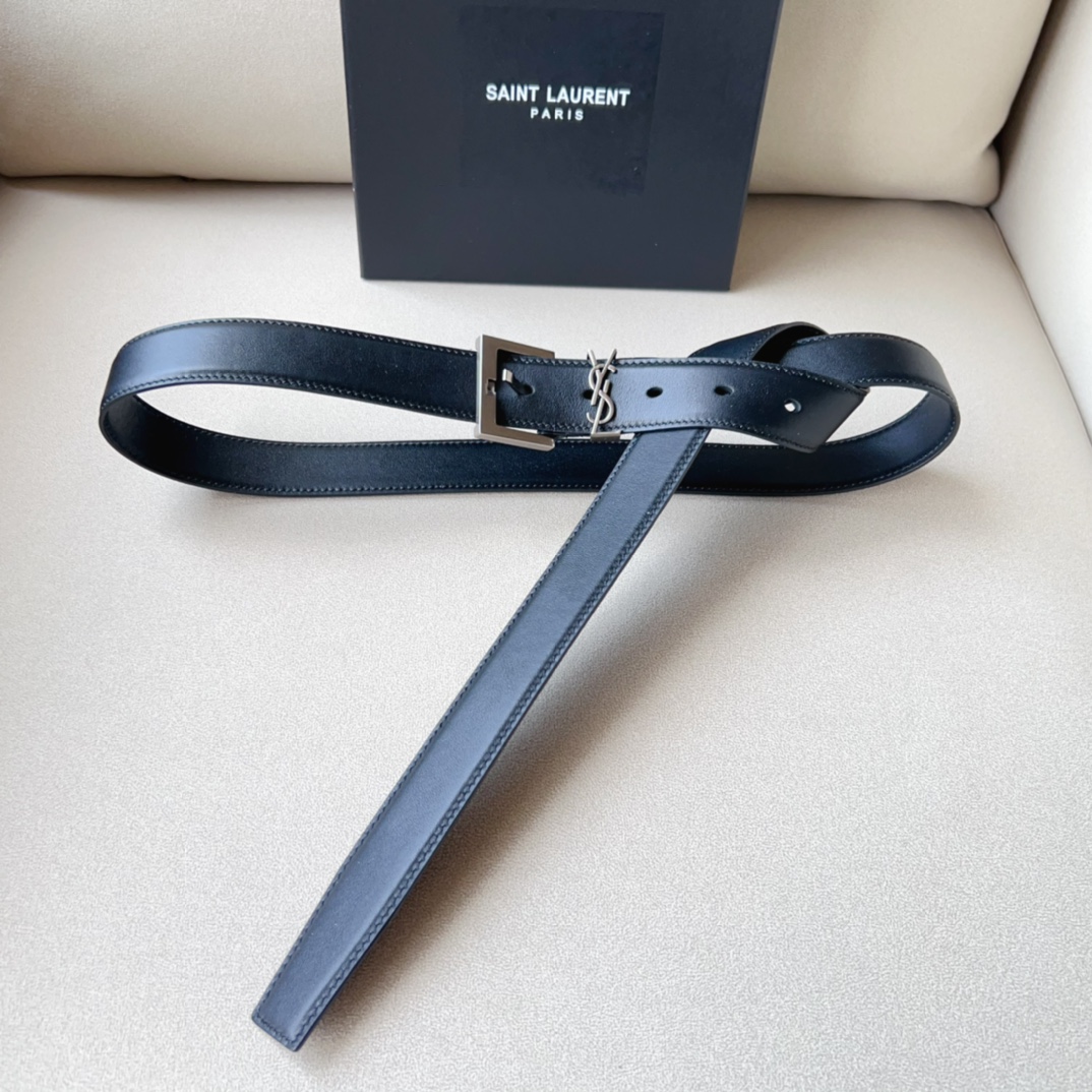YSL Saint Laurent Leather Belts 1:1 Mirror Version