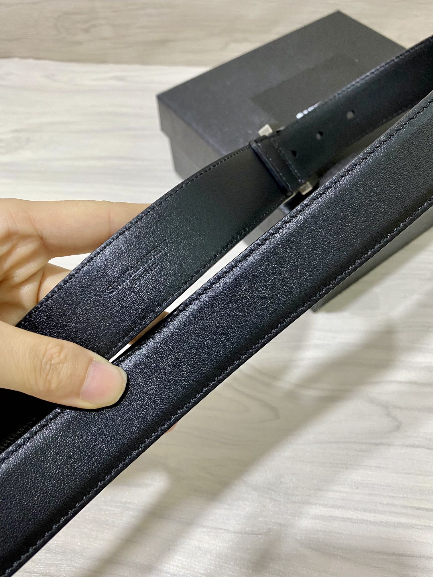 YSL Saint Laurent Leather Belts 1:1 Mirror Version