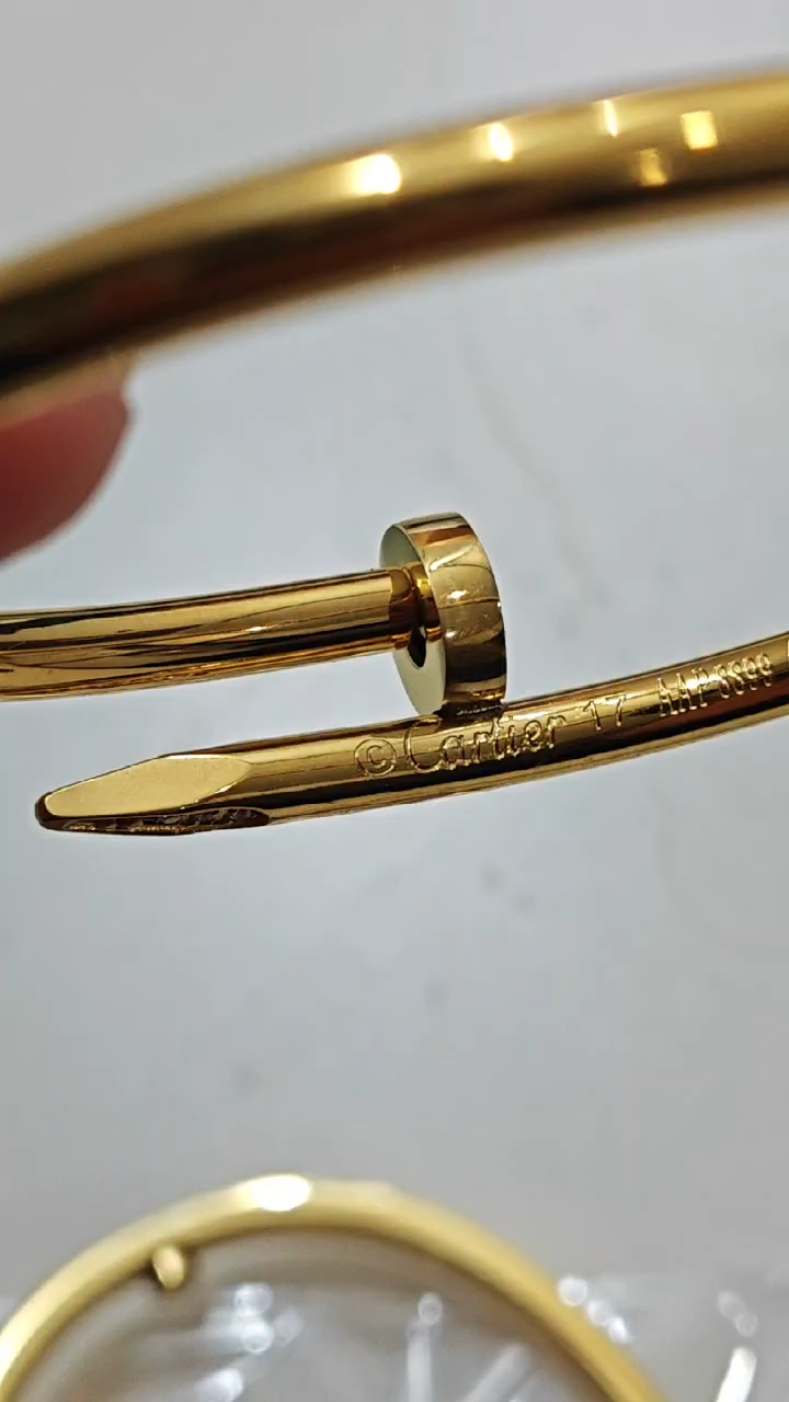 Cartier JUSTE UN CLOU Bracelet, White Gold & Rose Gold & Yellow Gold