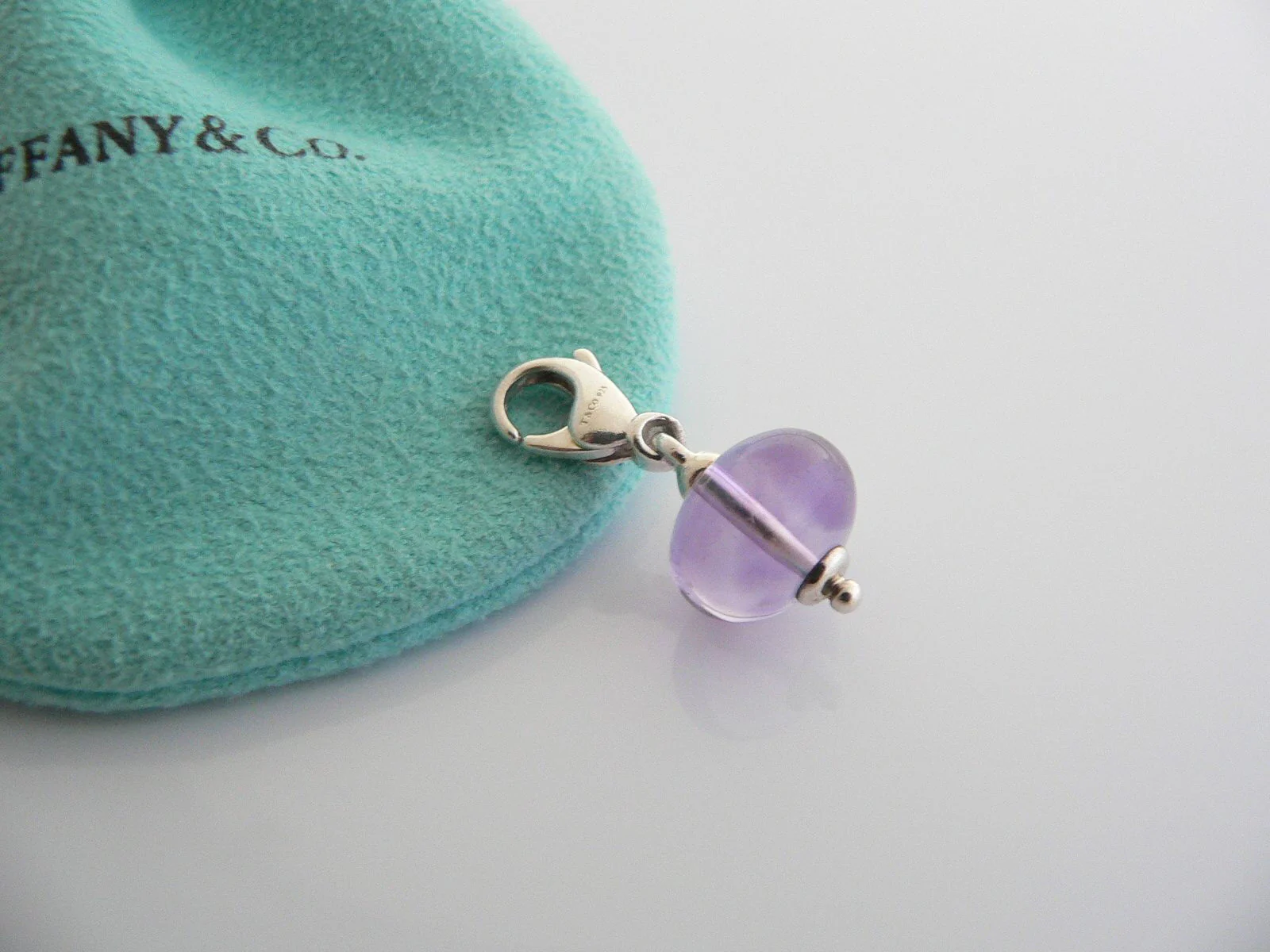 Tiffany & Co Amethyst Pendant Birth Month Charm 4 Necklace Bracelet Feb Gift Art