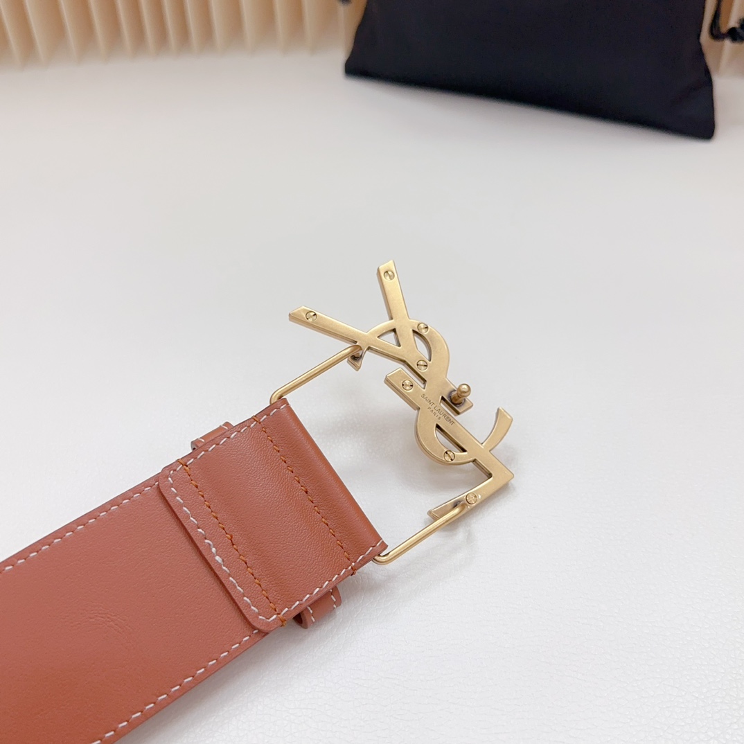 YSL Saint Laurent Leather Belts 1:1 Mirror Version
