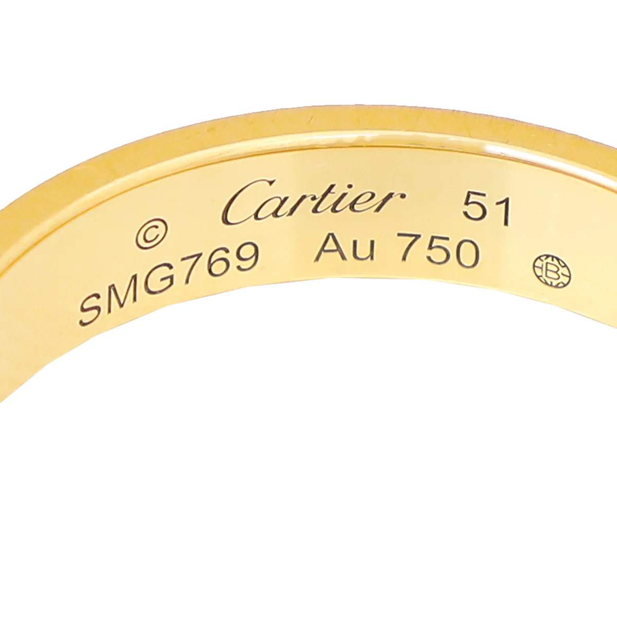 Cartier  18K Yellow Gold Love Wedding Band Ring 51