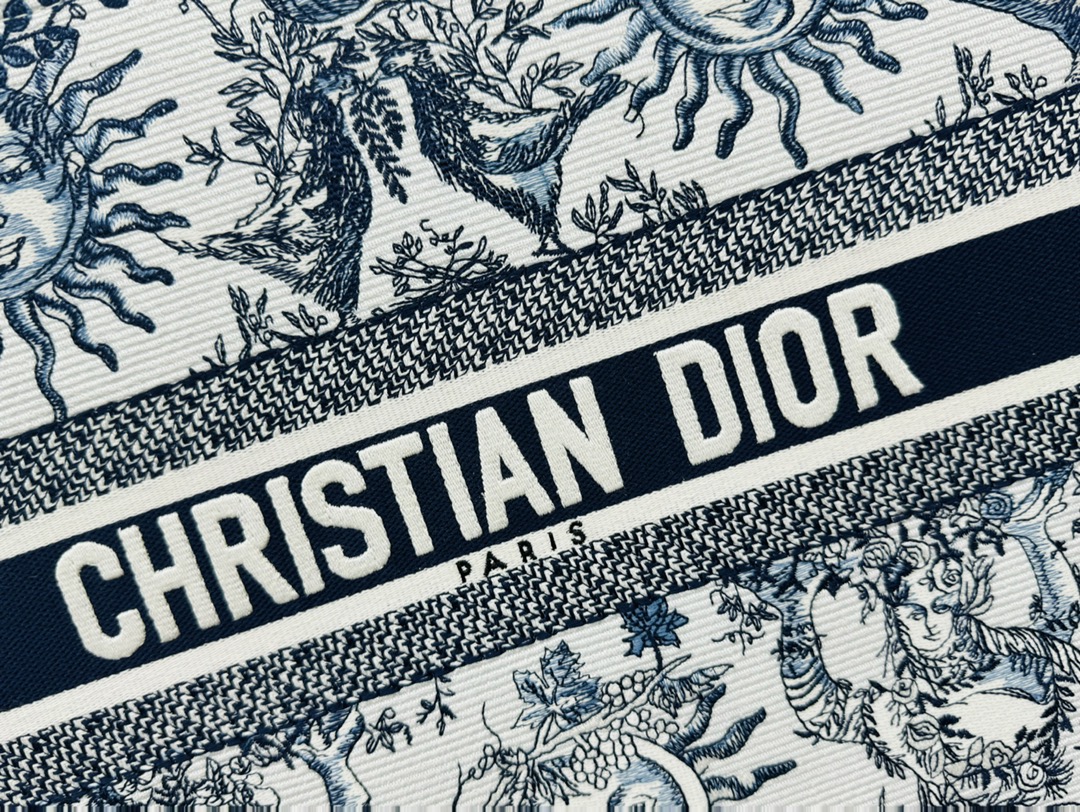 Dior Book Tote Embroider Large Shoulder Bag Handbag