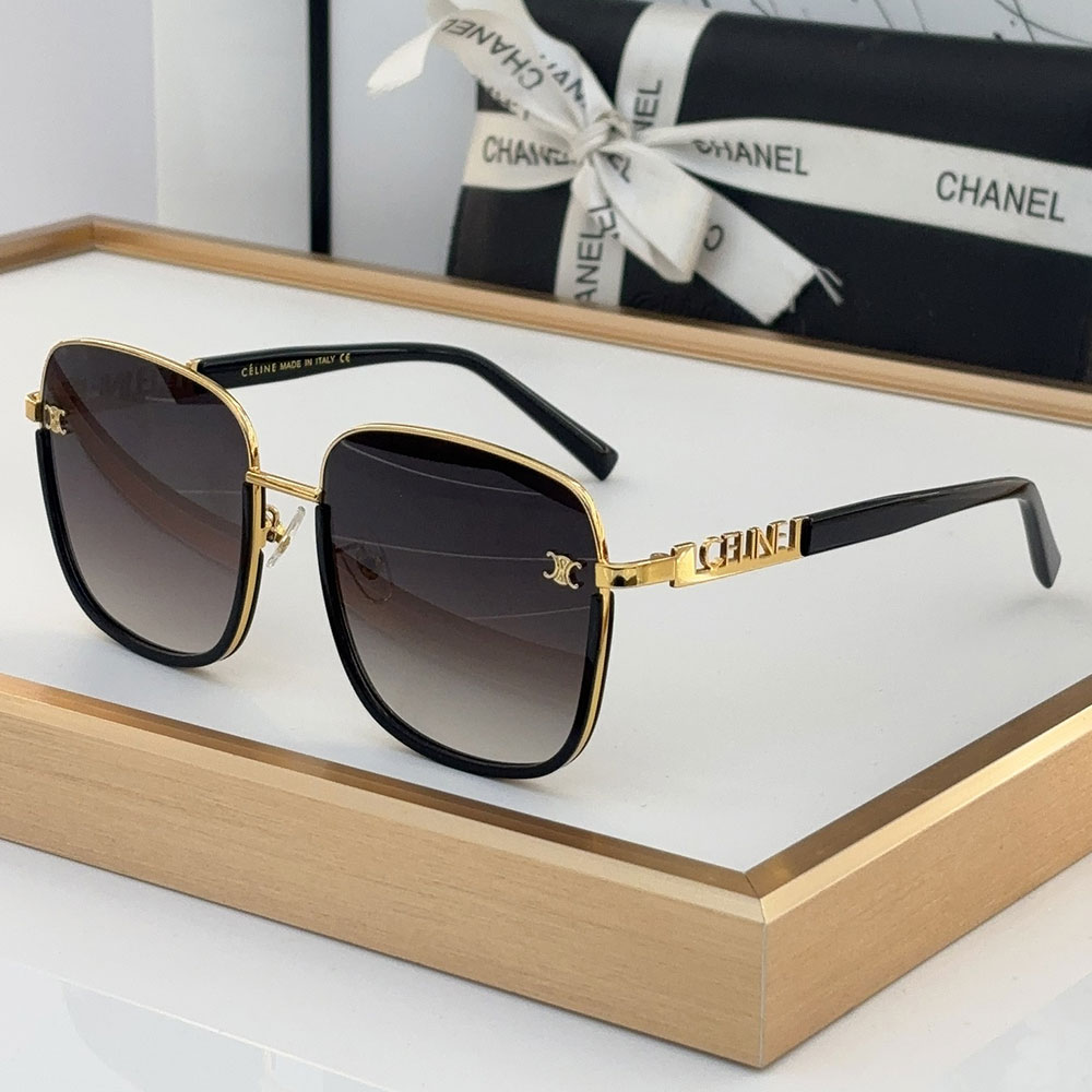Celine  Mirror leg Stereoscopic Logo  sunglasses Top quality （Replica）
