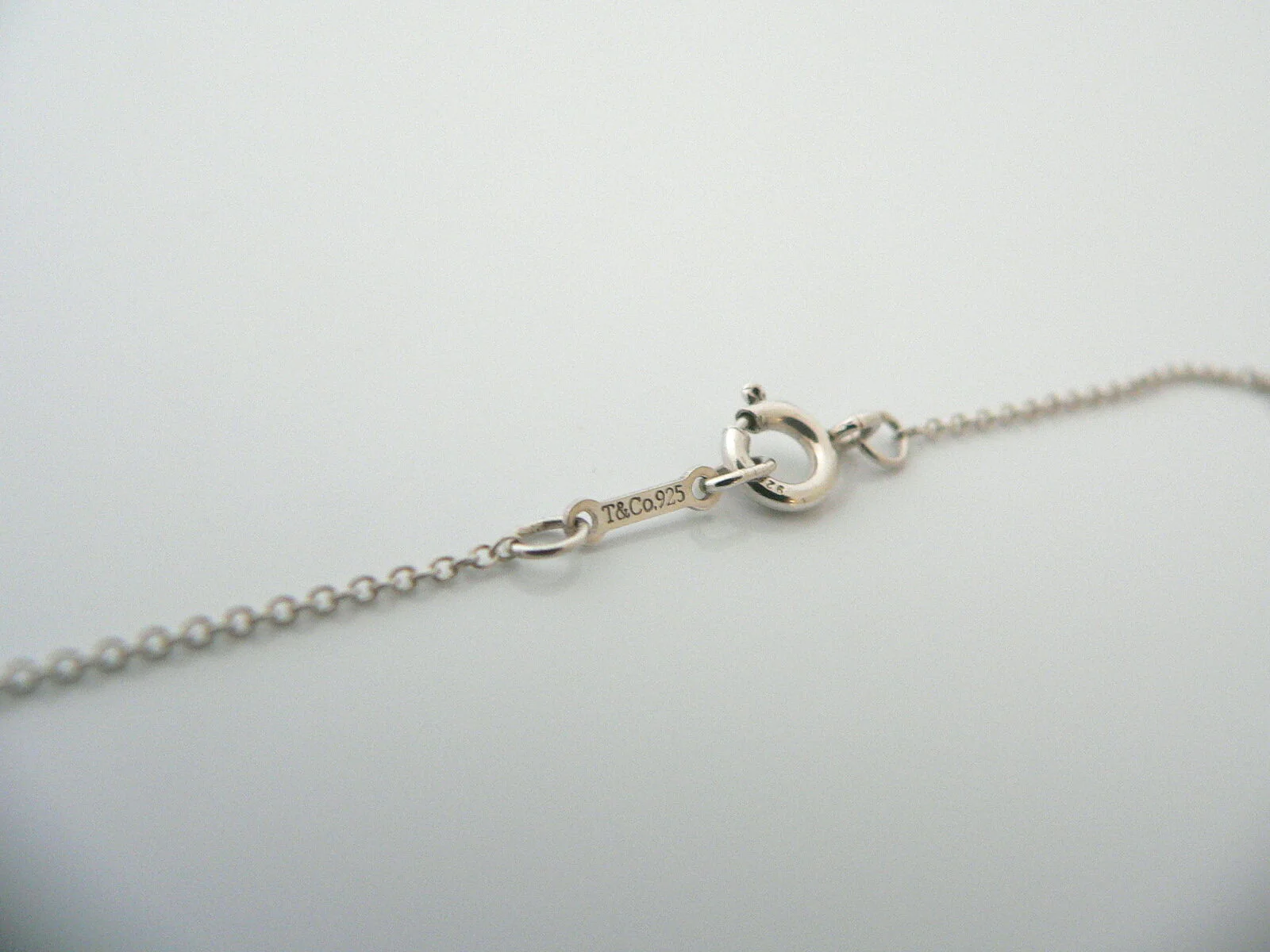 Tiffany & Co Peretti Silver Cross Necklace Pendant Charm Link 18 Inch Chain Long