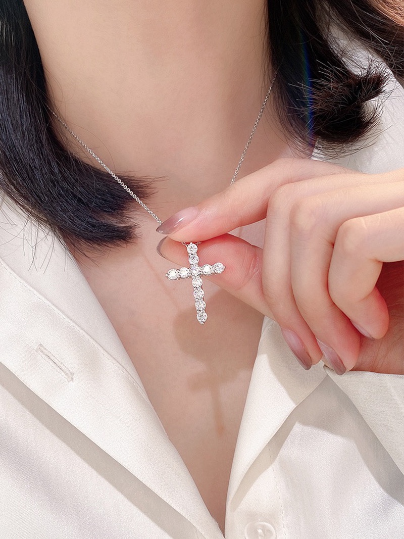 Tiffany Cross Pendant, Diamonds