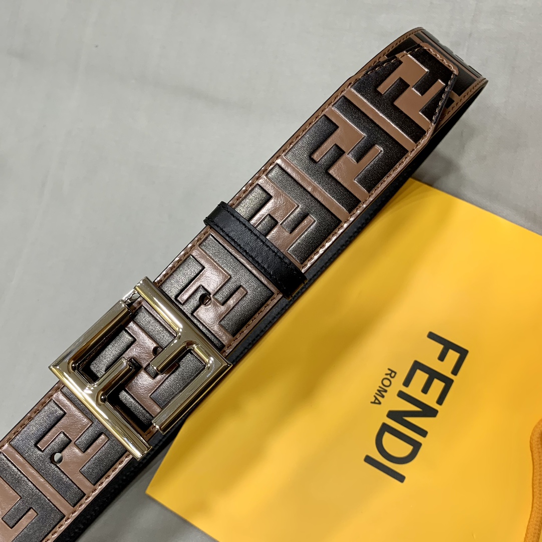 Fendi Leather Belts 1:1 Mirror Version
