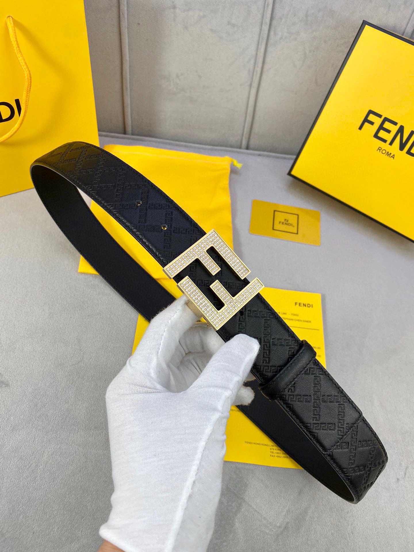 Fendi Leather Belts 1:1 Mirror Version