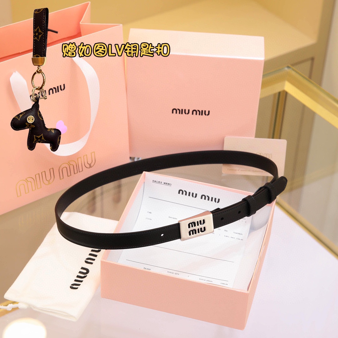 MiuMiu Leather Belts 1:1 Mirror Version
