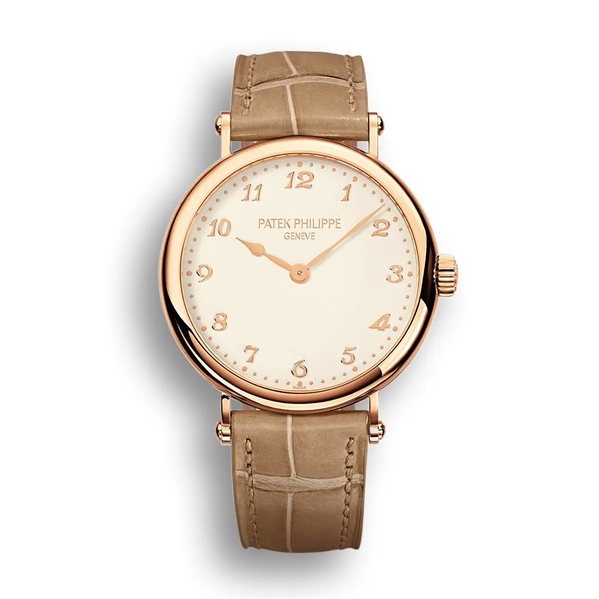 Calatrava 7200R-001 Ultra-thin mechanical self-winding movement.  34.6 mm,Rose gold,