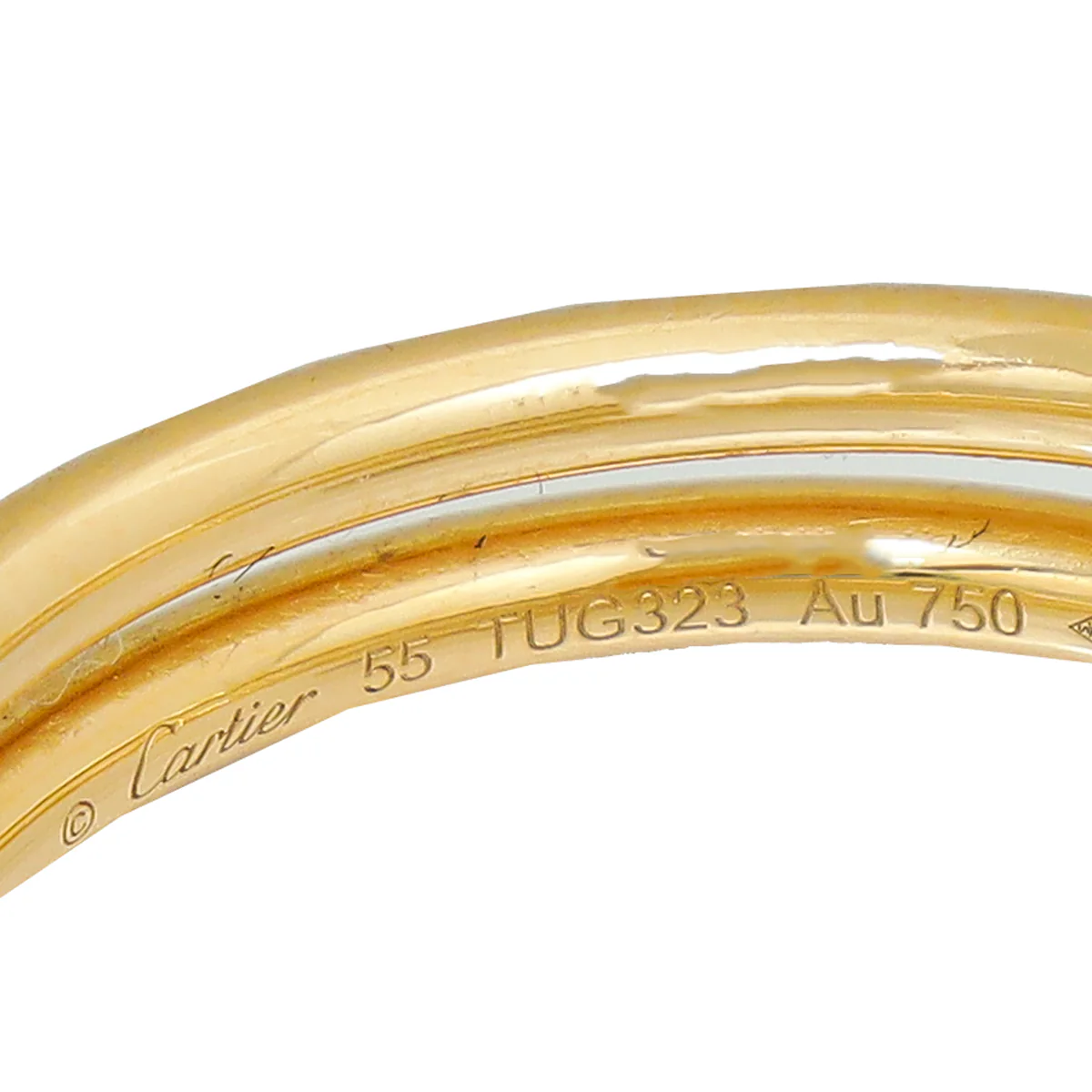 Cartier 18K Yellow Gold Diamond Double Juste Un Clou Ring 55