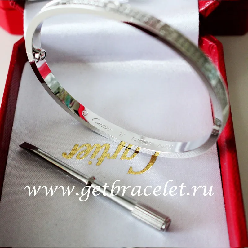 New Cartier Love Bracelet SM White Gold With Diamonds N6710817