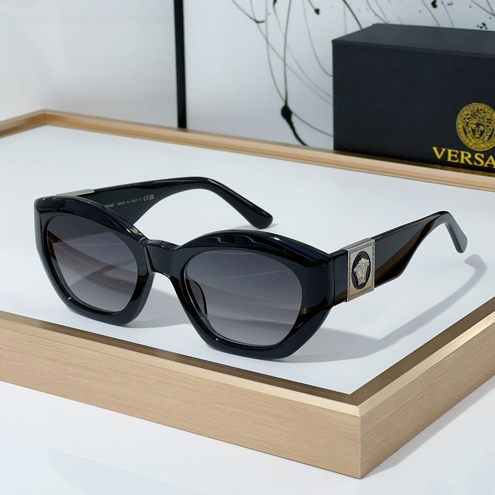 Versace  Mirror leg Logo Plate Frame Sunglasses Top Quality（Replica）