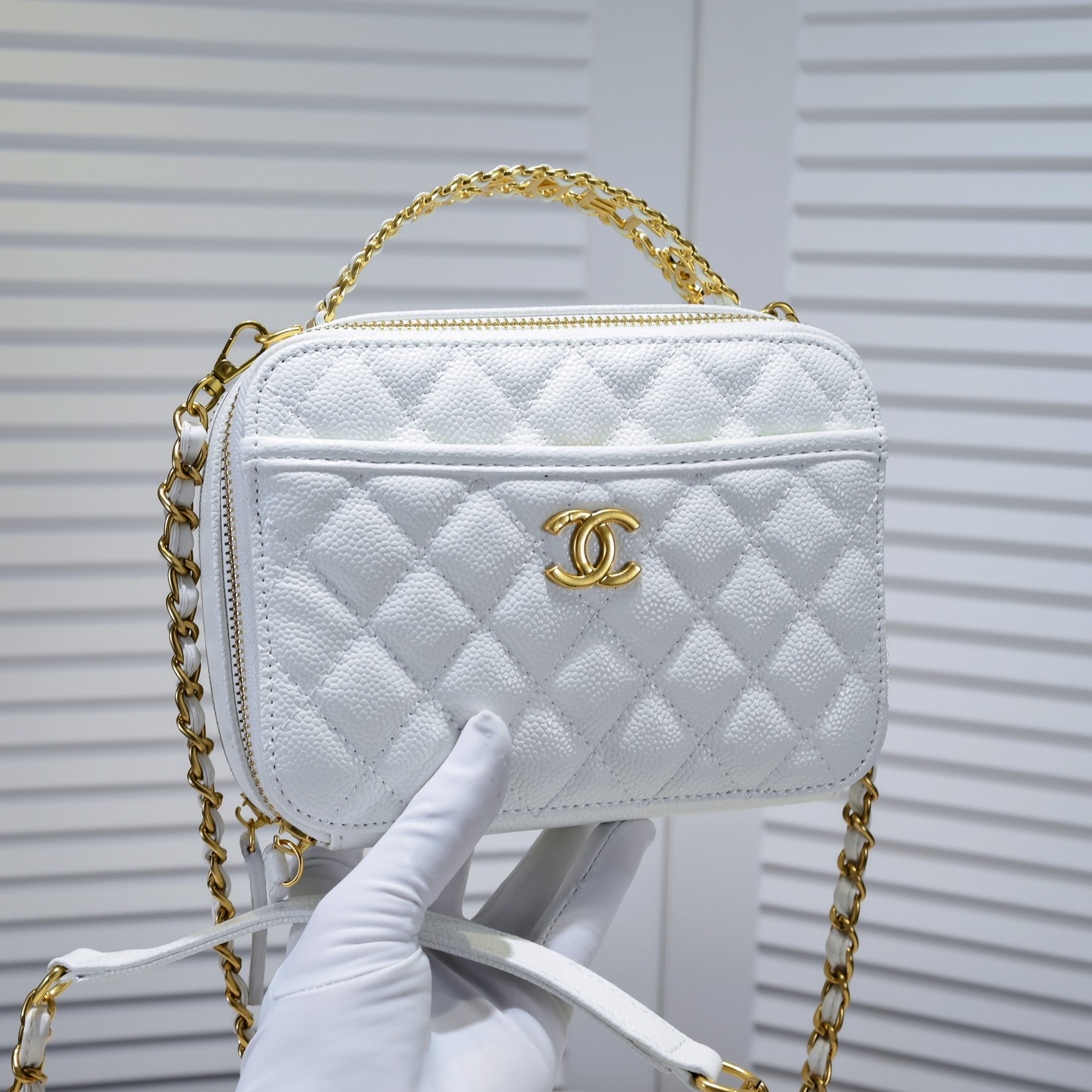 Chanel Caviar Double-C Camera Shoulder Bag Handbag