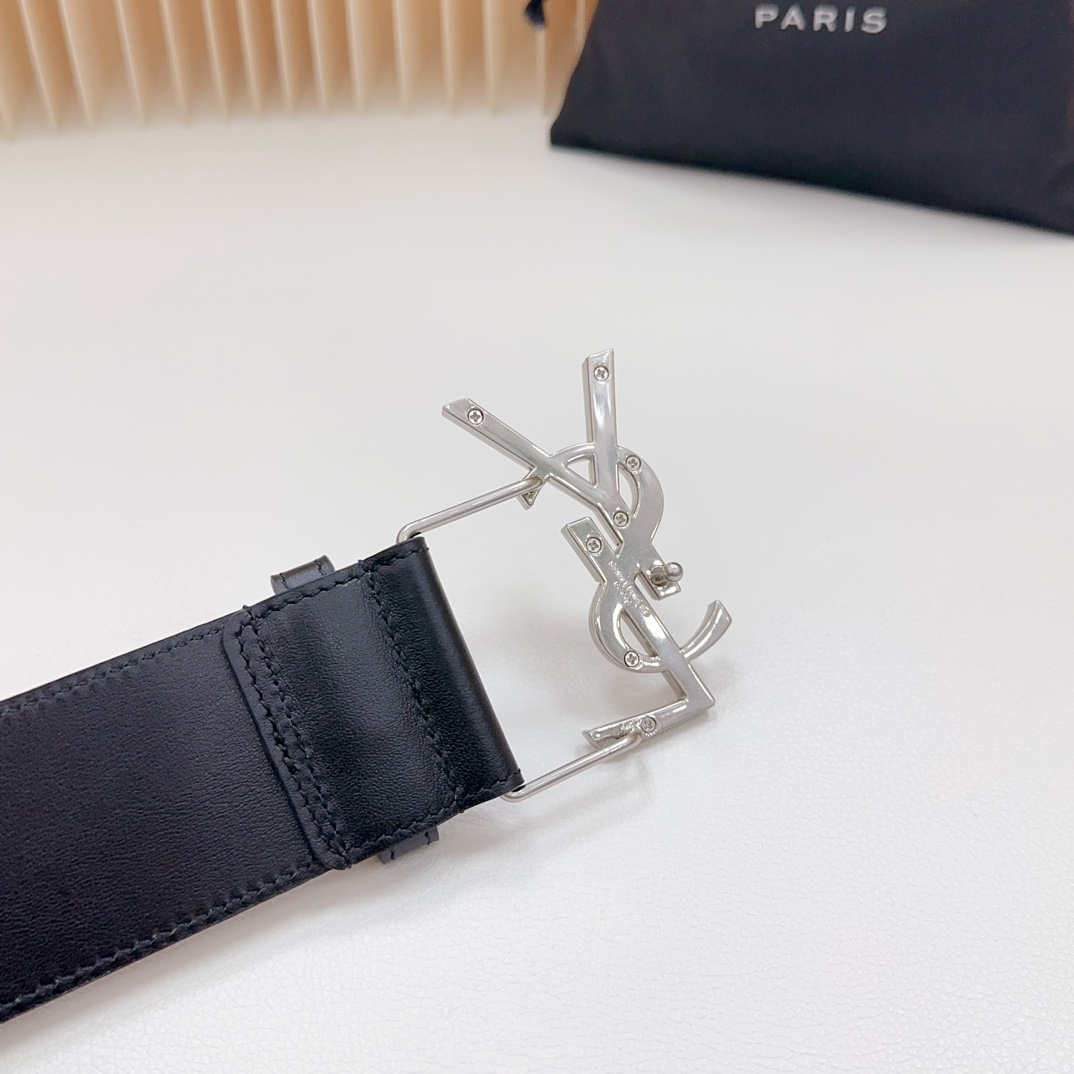 YSL Saint Laurent Leather Belts 1:1 Mirror Version