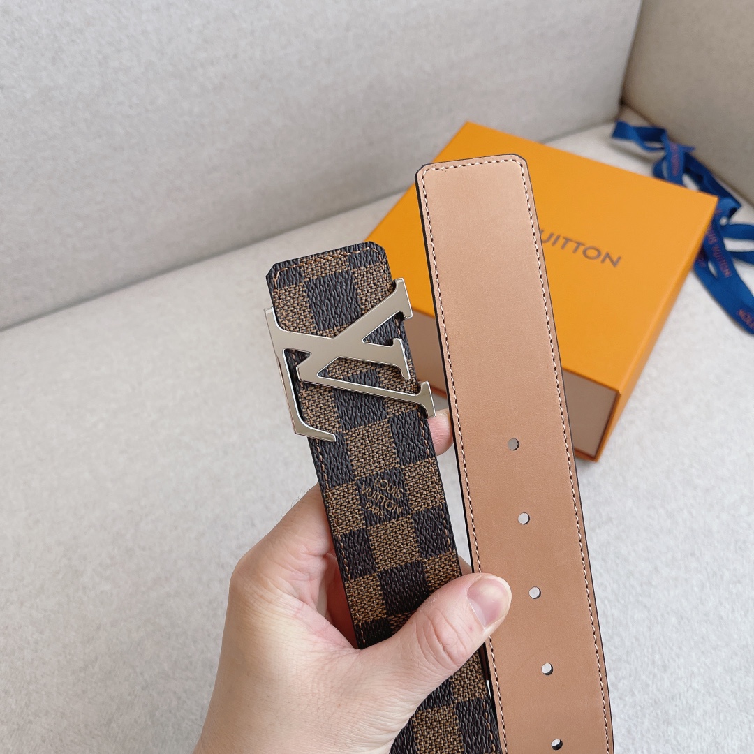 Louis Vuitton LV Leather Belts 1:1 Mirror Version