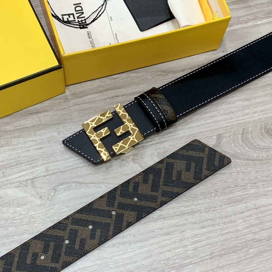 Fendi Leather Belts 1:1 Mirror Version