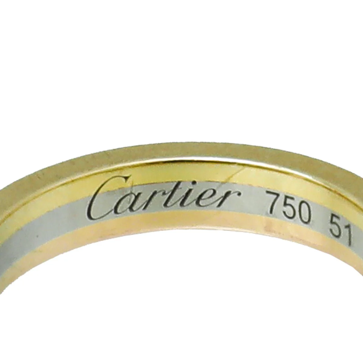 Cartier 18K Trinity Gold Diamond Vend?me Louis Cartier Wedding Band 51
