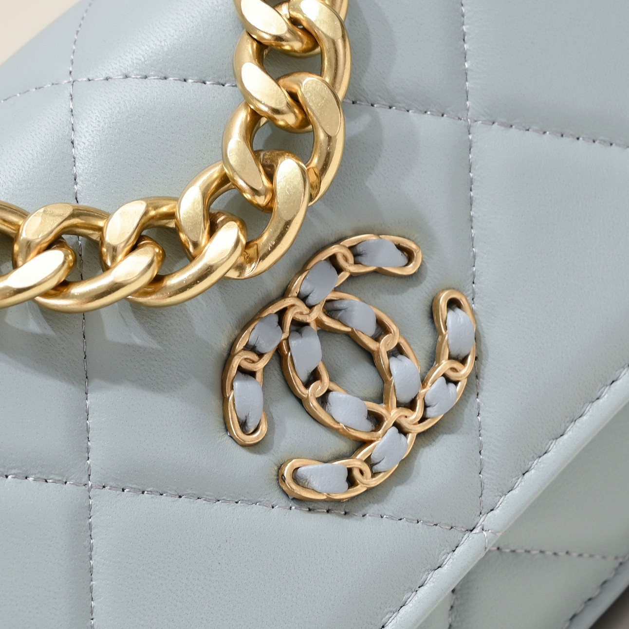 Chanel Woc 3 Colour Metallic Mixed Strap Shoulder Bag Handbag