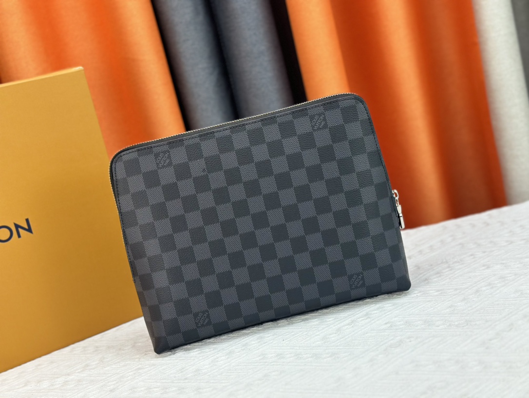 Louis Vuitton Pochette Jour Monogram Eclipse M82080 Clutch Bag Handbag