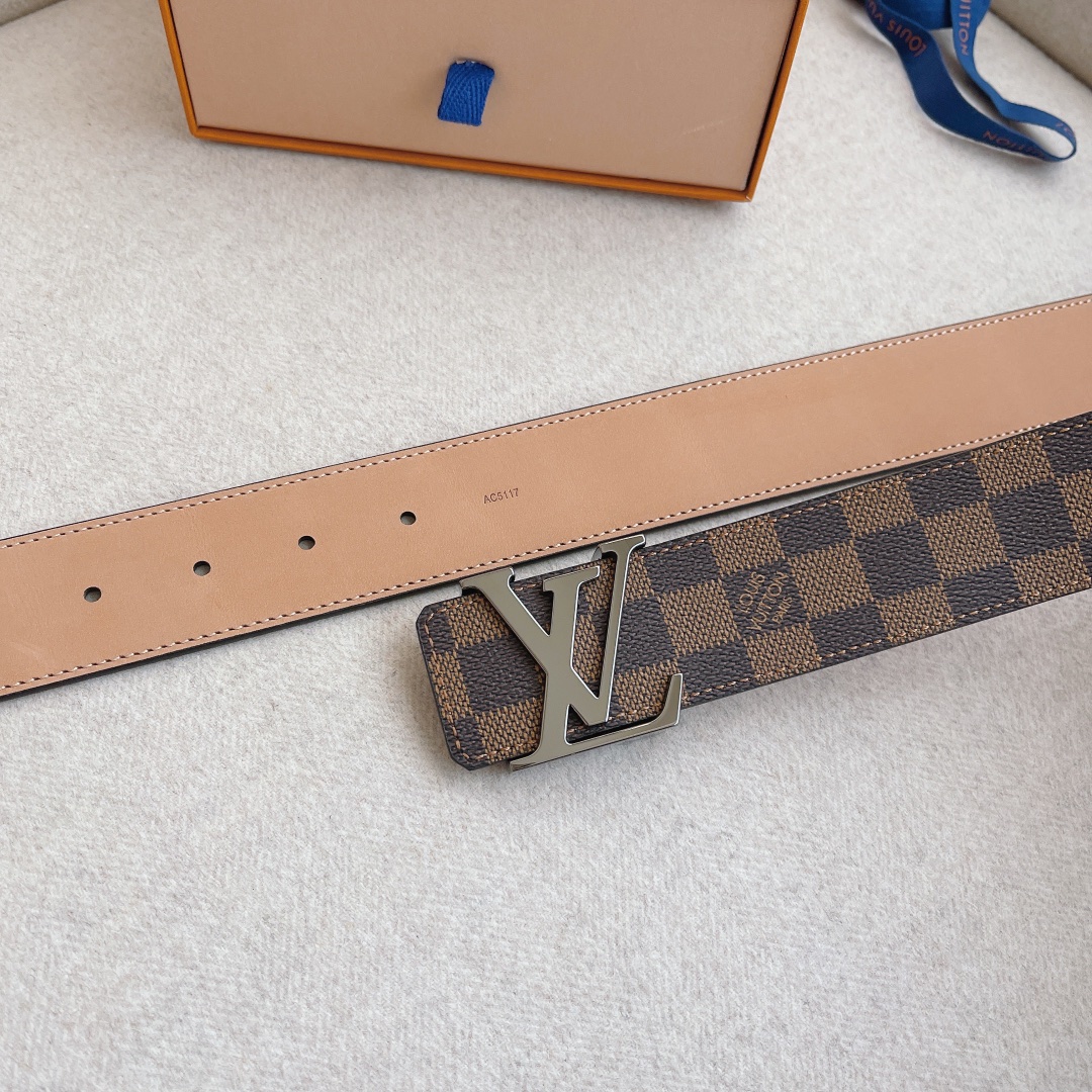 Louis Vuitton LV Leather Belts 1:1 Mirror Version