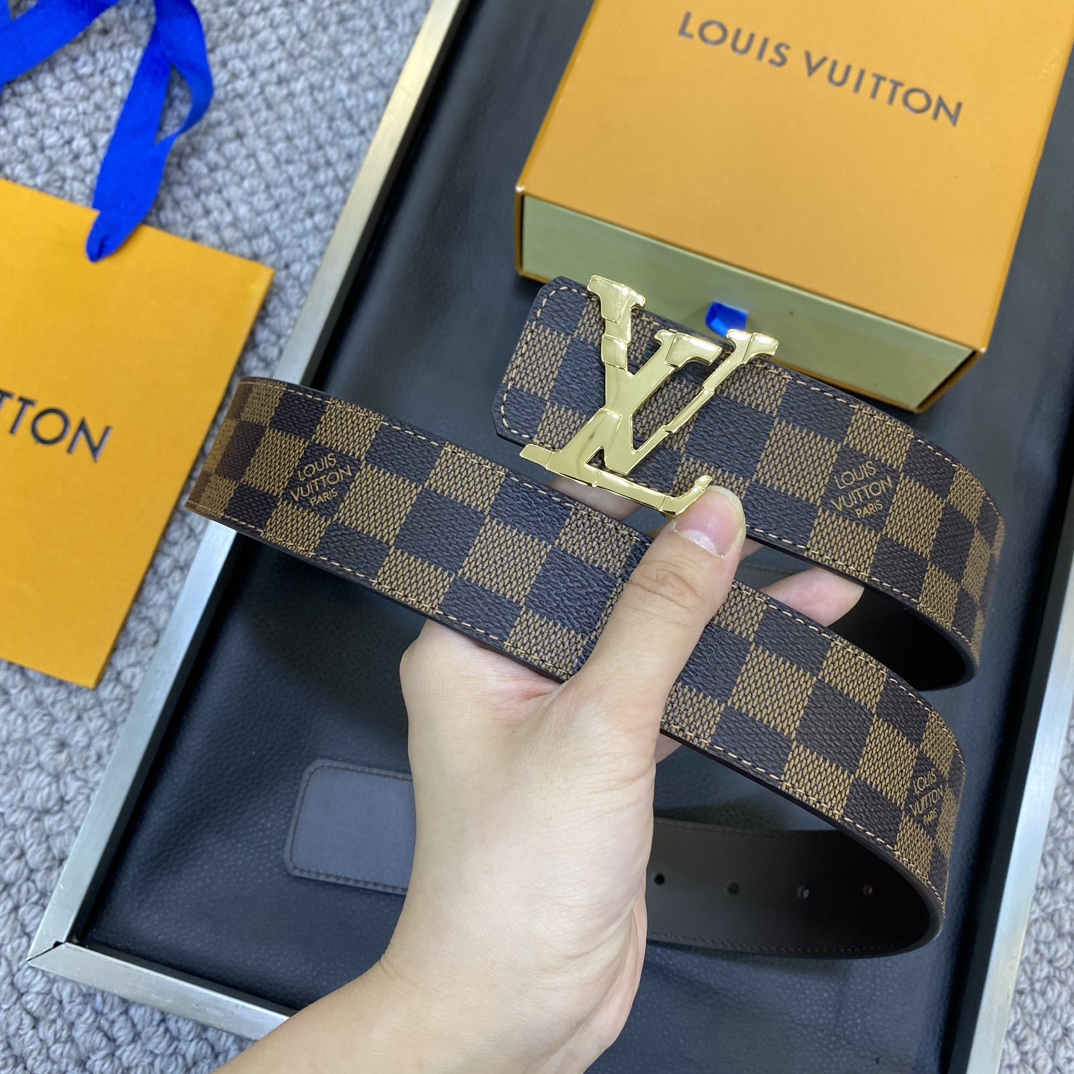 Louis Vuitton LV Leather Belts 1:1 Mirror Version
