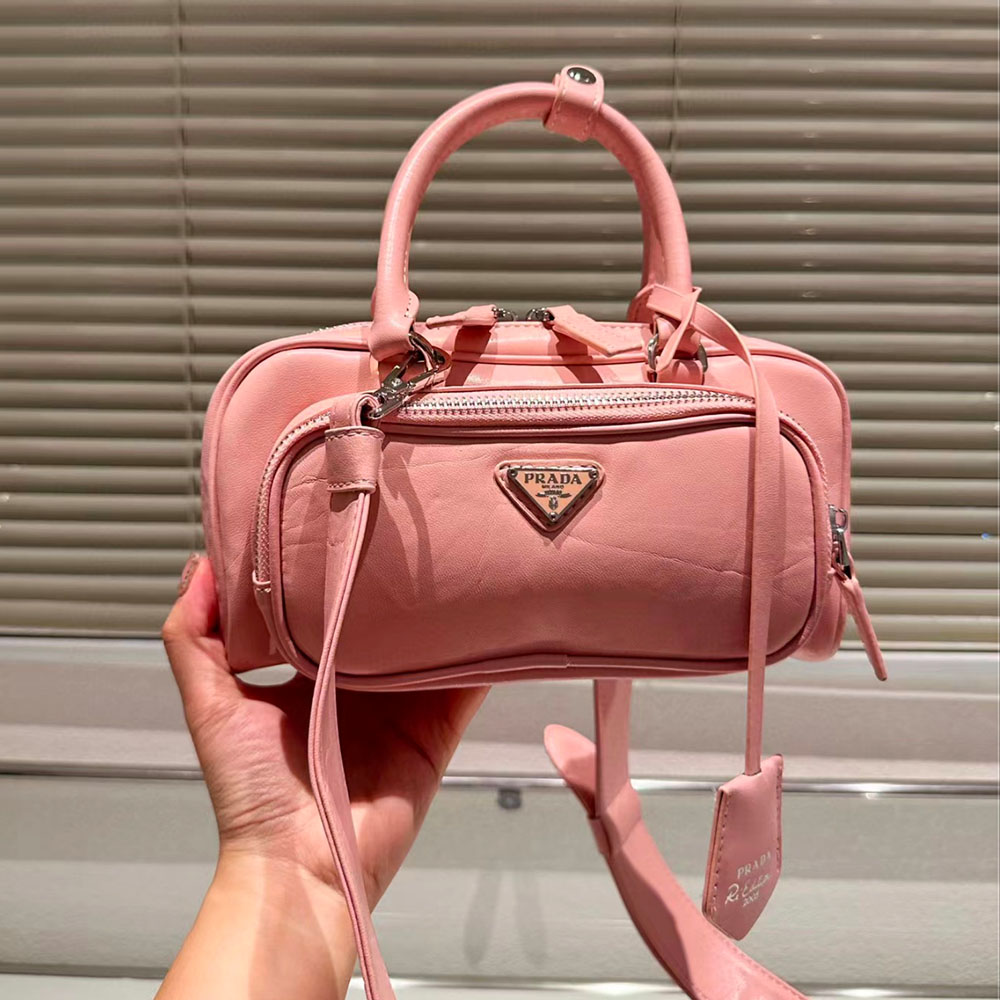 Prada Retro Leather Multi Pocket Handbag Shoulder Bag（Replica）