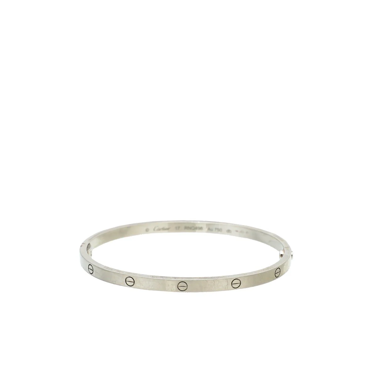 Cartier 18K White Gold Love Small Bracelet 17