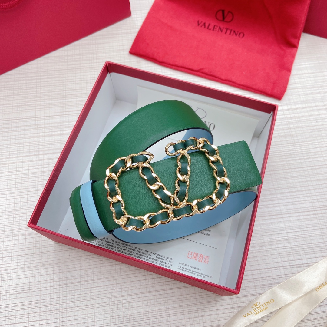 Valentino Leather Belts 1:1 Mirror Version