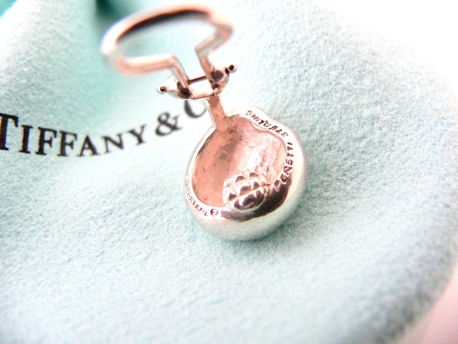 Tiffany & Co Bean Earrings Peretti Silver Clip On Love Gift Pouch T & Co Studs