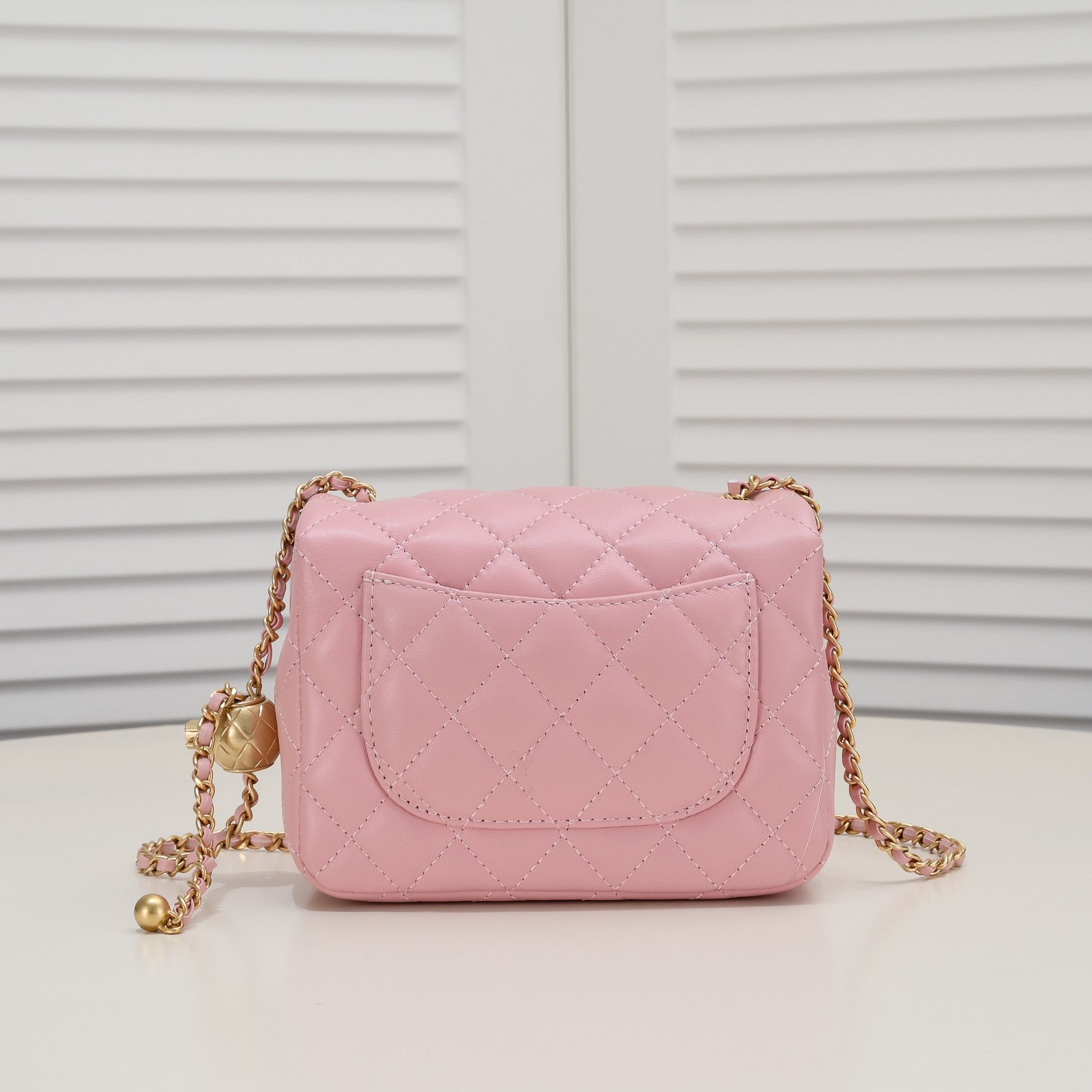 Chanel Cross Body Metal Ball Chain Shoulder Bag Handbag