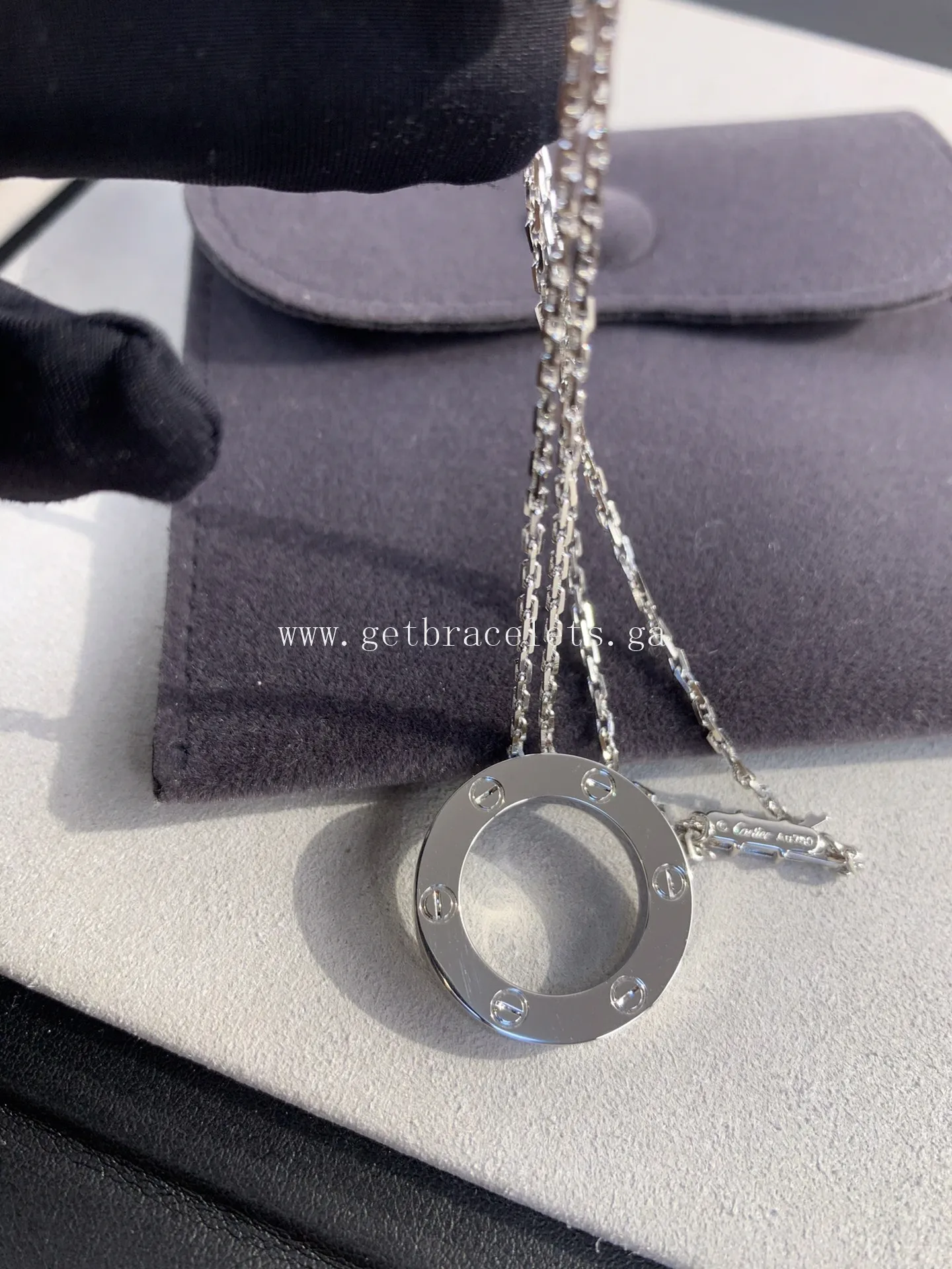 Cartier Love Necklace White Gold