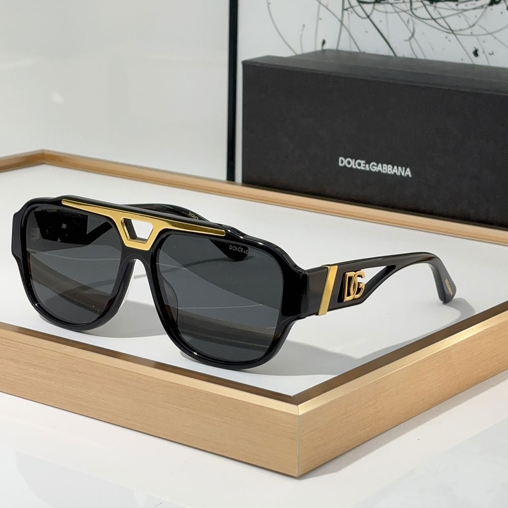 DOLCE & GABBAN DG Mirror Leg Hollowed Out Logo Sunglasses Top quality （Replica）