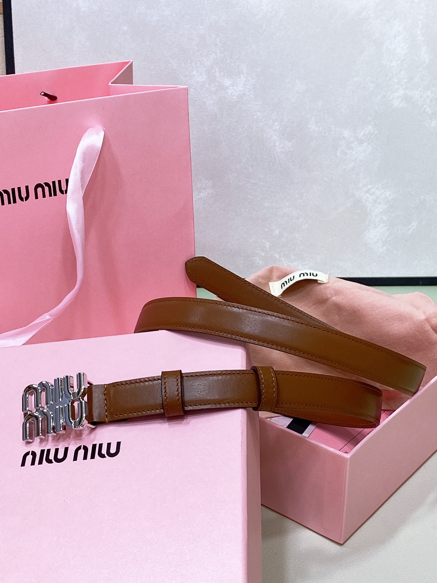 MiuMiu Leather Belts 1:1 Mirror Version