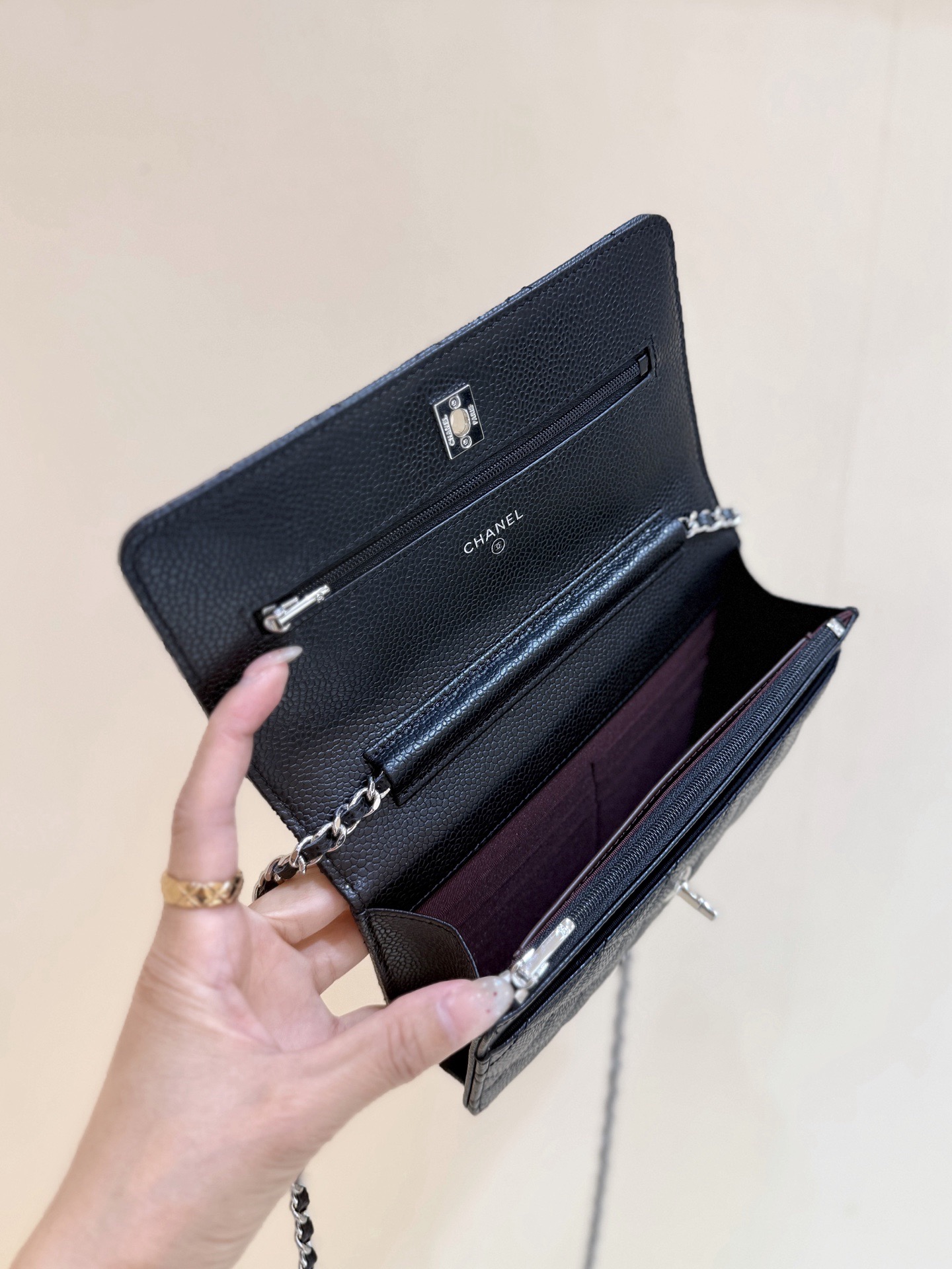 Chanel Woc Caviar Classic Gold Hardware Shoulder Bag Handbag(10AReplica)