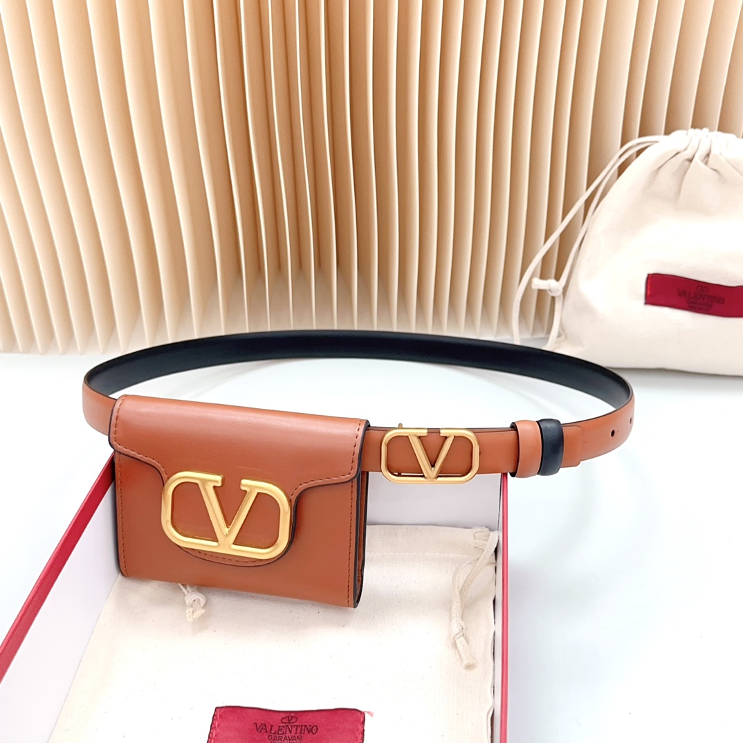 Valentino Leather Belts 1:1 Mirror Version